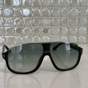Tom Ford Eliott TF335 Black Sunglasses with Silver Accents